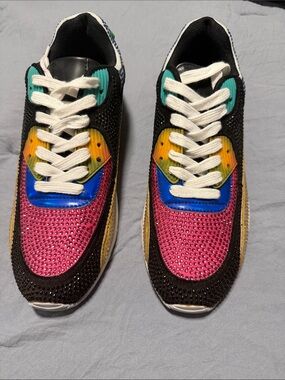 Multicolor Crystal Accent Women's Sneakers - Brand Not Shown